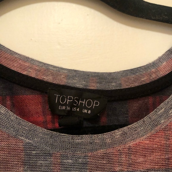 Plaid Top Shop Muscle Tee - Picture 2 of 2